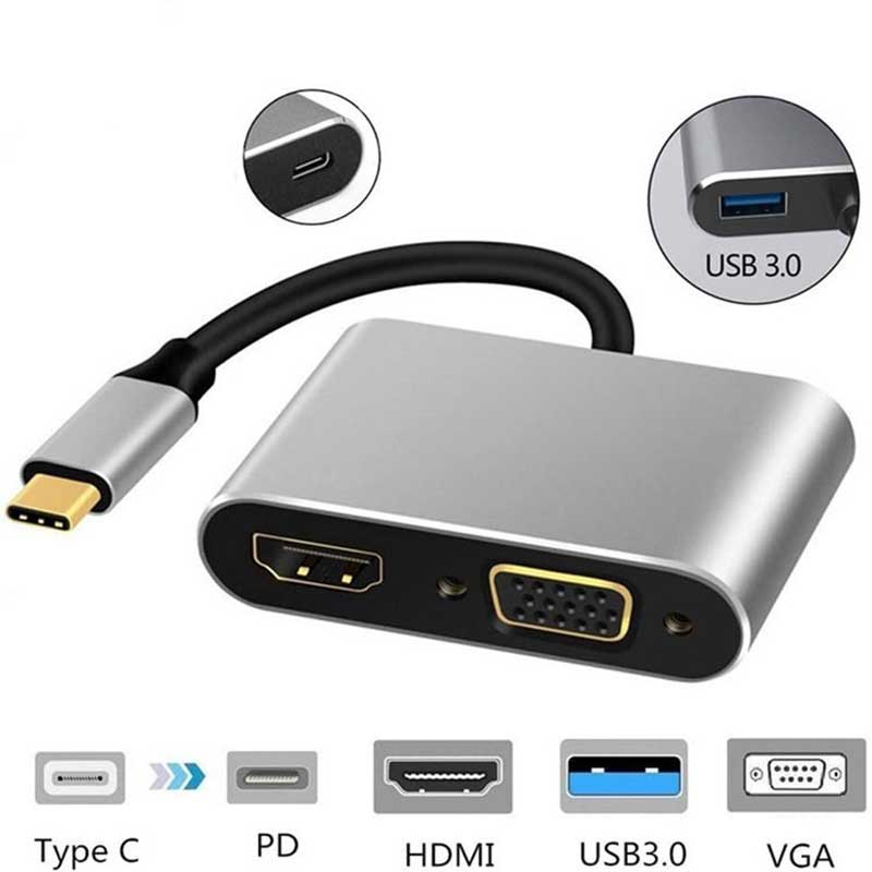 5 in 1 4 in 1 Multi Display USB 3.0 to HD VGA 1080P Adapter HUB Converter