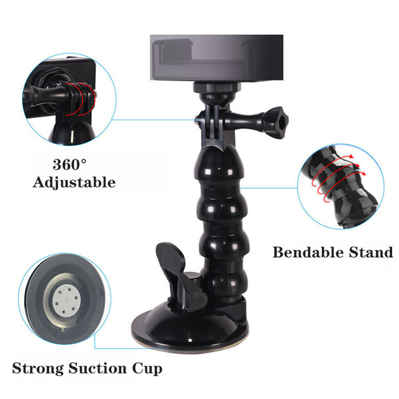 Mobile Phone Gopro Car Suction Cup Holder Hero 10/9/8/7/6 Action Camera Smart Phone Shooting Window Glass Flexible Bracket