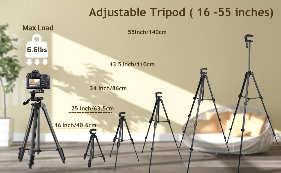 Professional Travel Tripod 205CM Large Stand for Photography Laser Level Thermometer/DSLR/Nikon/Canon/Camcorder