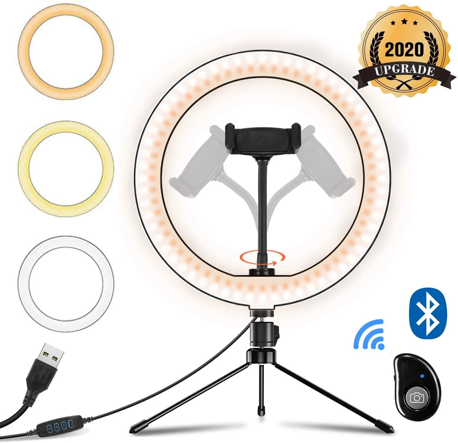 Laptop Ring Light, Video Conference Lighting, Zoom, Call, Clip and Tripod, Webcam, Streaming, Makeup for Selfie