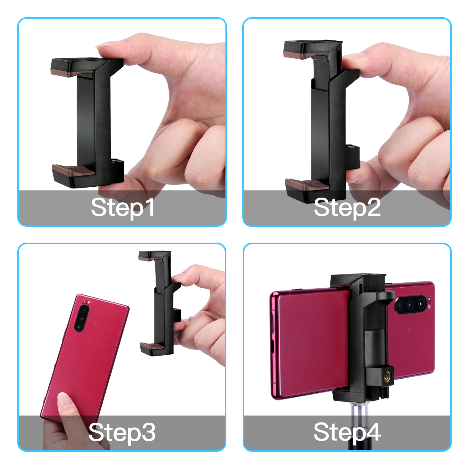 Tripod for Phone with Mobile phone Holder Gopro Mount, Mini flexible Desk Tripod with Remote for SmartPhone/Camera/Tablet