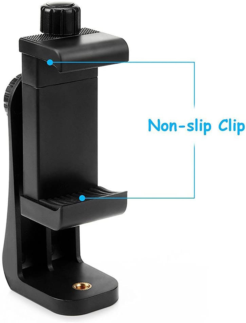 Universal Smartphone Tripod Mount Adapter, Fits all Phones, Rotates Vertical and Horizontal, Adjustable Clamp