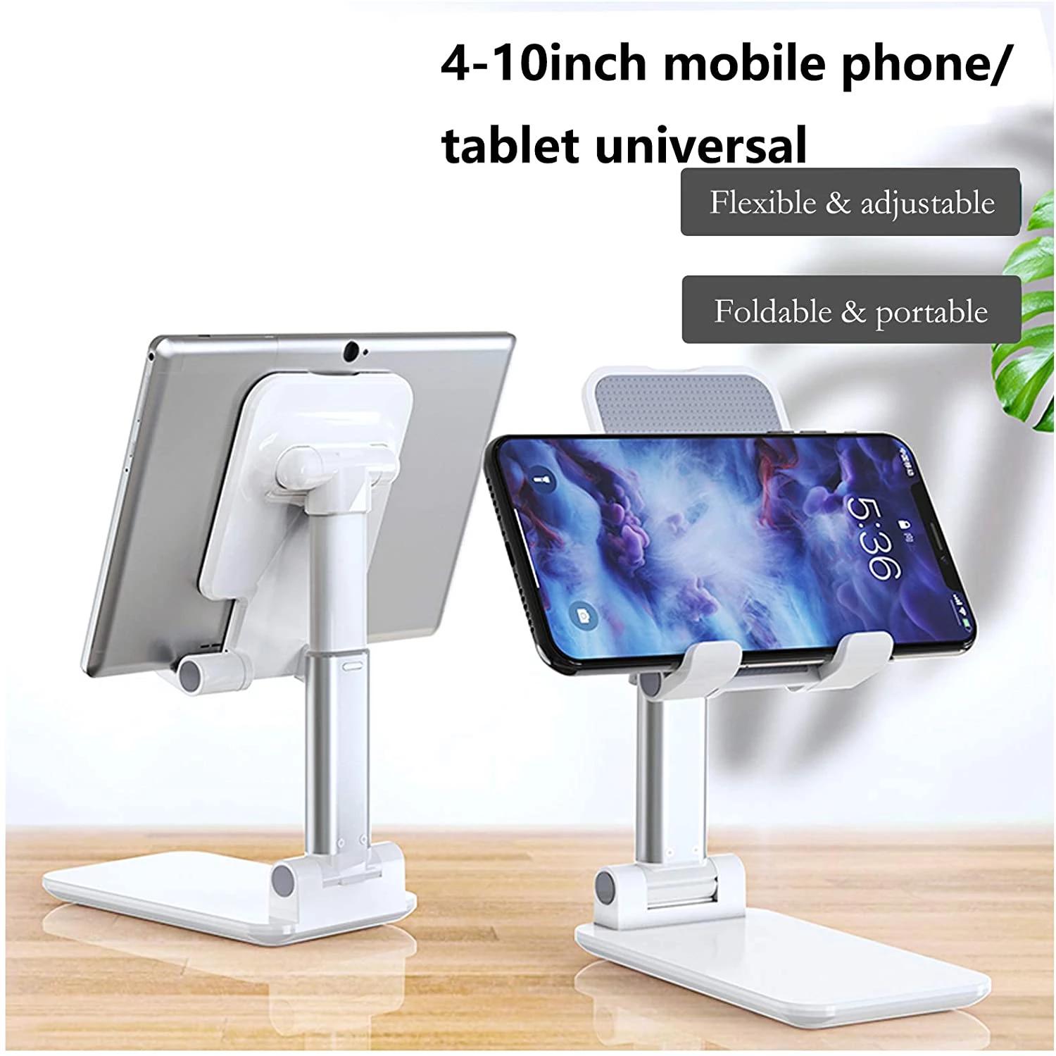 Phone Holder Stand, Desktop Cell Phone Holder for iPad Tablet Desk Holder, Mobile Phone Stand for iPhone Samsung Huawei