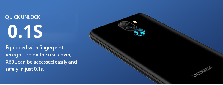 DOOGEE X60L 2GB RAM 16GB ROM MTK6737V 1.3GHz Quad Core 5.5 Inch 2.5D Screen Dual Camera Android 7.0 4G LTE Smartphone