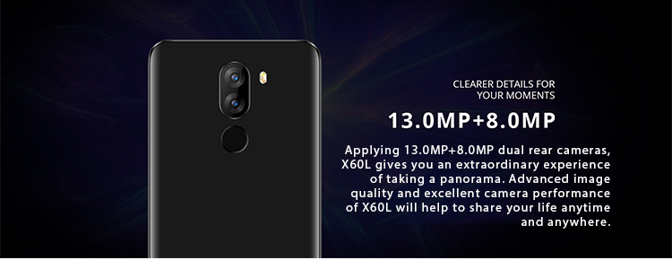 DOOGEE X60L 2GB RAM 16GB ROM MTK6737V 1.3GHz Quad Core 5.5 Inch 2.5D Screen Dual Camera Android 7.0 4G LTE Smartphone