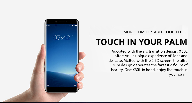 DOOGEE X60L 2GB RAM 16GB ROM MTK6737V 1.3GHz Quad Core 5.5 Inch 2.5D Screen Dual Camera Android 7.0 4G LTE Smartphone