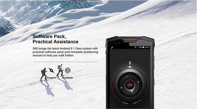 DOOGEE S80 6GB RAM 64GB ROM Helio P23 MTK6763T 2.5GHz Octa Core 5.99 Inch IPS Corning Gorilla Glass 4 FHD+ Screen Dual Camera IP68 IP69K Waterproof Android 8.1 4G LTE Smartphone
