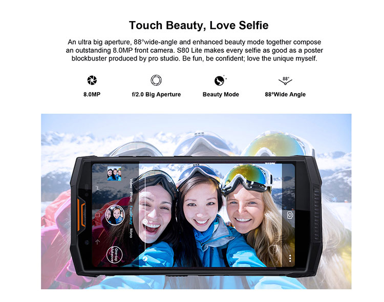 DOOGEE S80 LITE 4GB RAM 64GB ROM Helio P23 MTK6763T 2.5GHz Octa Core 5.99 Inch IPS Corning Gorilla Glass 4 FHD+ Screen Dual Camera IP68 IP69K Waterproof Android 8.1 4G LTE Smartphone