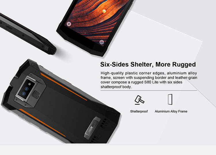 DOOGEE S80 LITE 4GB RAM 64GB ROM Helio P23 MTK6763T 2.5GHz Octa Core 5.99 Inch IPS Corning Gorilla Glass 4 FHD+ Screen Dual Camera IP68 IP69K Waterproof Android 8.1 4G LTE Smartphone