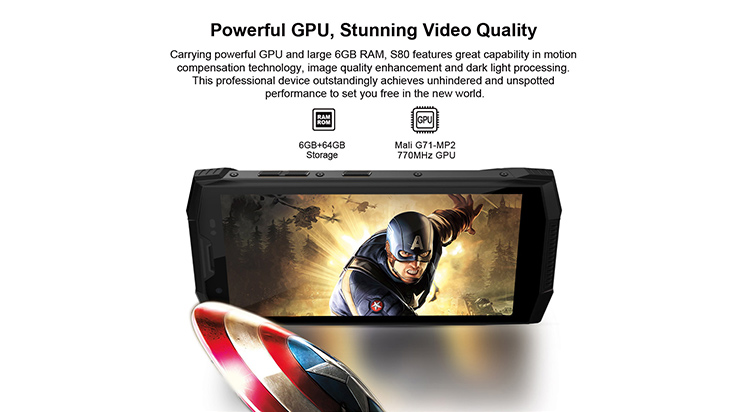 DOOGEE S80 6GB RAM 64GB ROM Helio P23 MTK6763T 2.5GHz Octa Core 5.99 Inch IPS Corning Gorilla Glass 4 FHD+ Screen Dual Camera IP68 IP69K Waterproof Android 8.1 4G LTE Smartphone