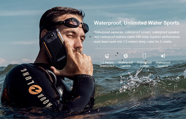 DOOGEE S80 6GB RAM 64GB ROM Helio P23 MTK6763T 2.5GHz Octa Core 5.99 Inch IPS Corning Gorilla Glass 4 FHD+ Screen Dual Camera IP68 IP69K Waterproof Android 8.1 4G LTE Smartphone